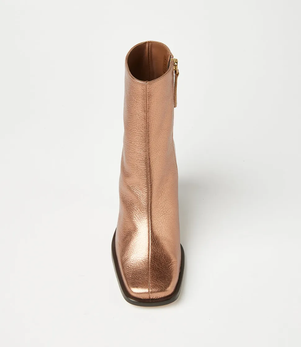 Metallic Leather Boots