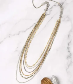 Metallic Multistrand Necklace
