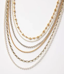 Metallic Multistrand Necklace