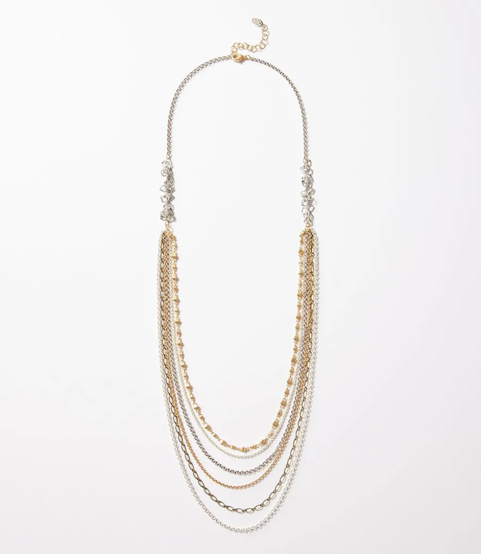 Metallic Multistrand Necklace