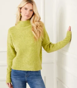 Mock Neck Boucle Sweater