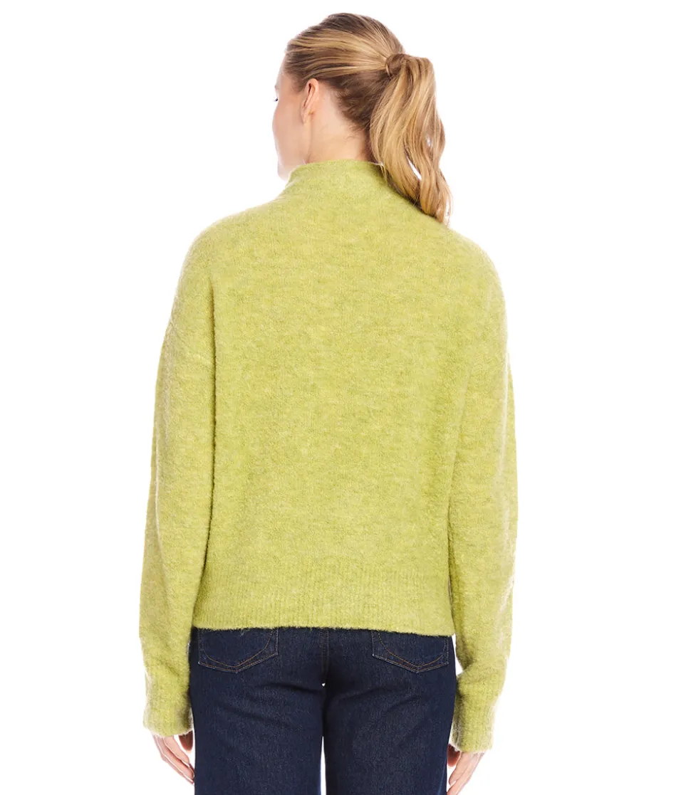 Mock Neck Boucle Sweater