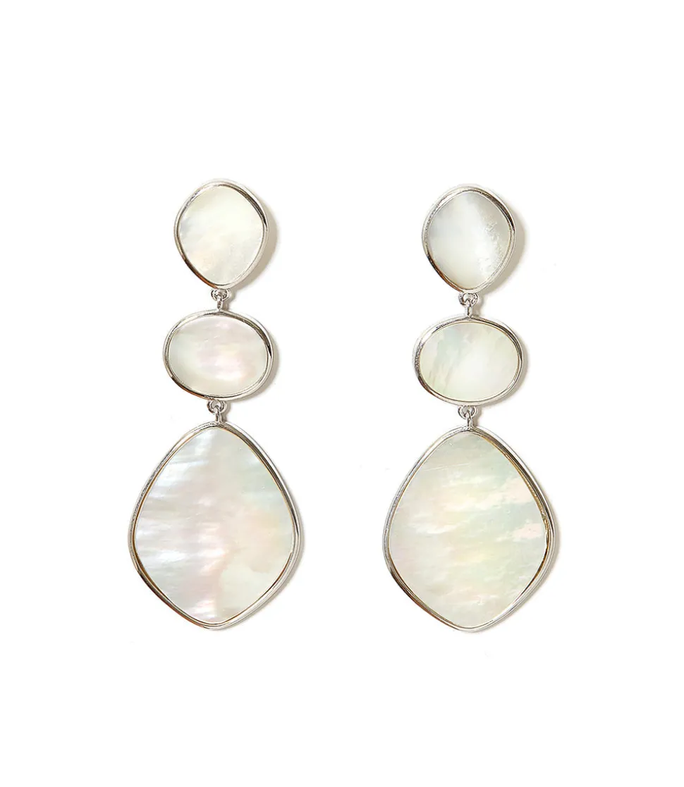 Mother of Pearl Three Drop Earrings