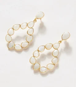 Multi Gemstone Drop Earrings