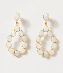 Multi Gemstone Drop Earrings