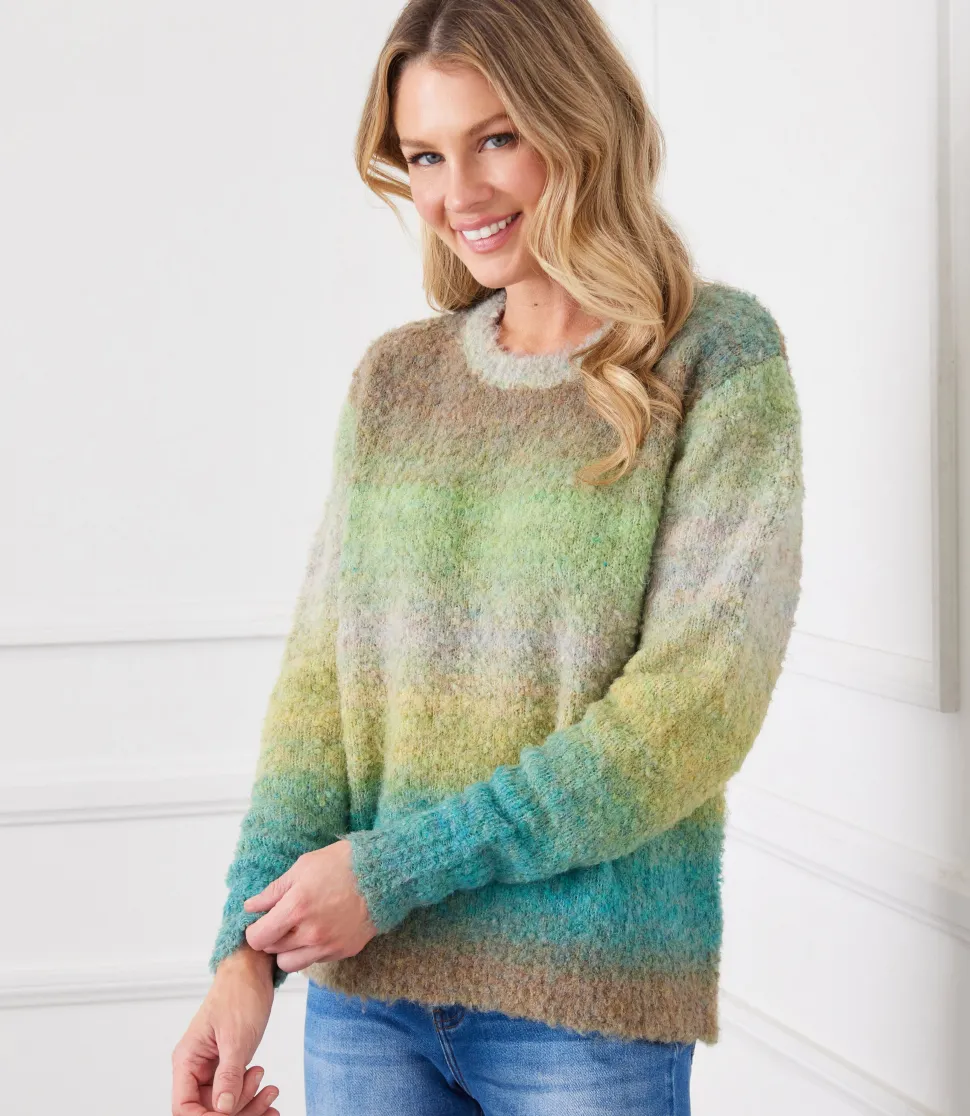 Ombre Boucle Sweater