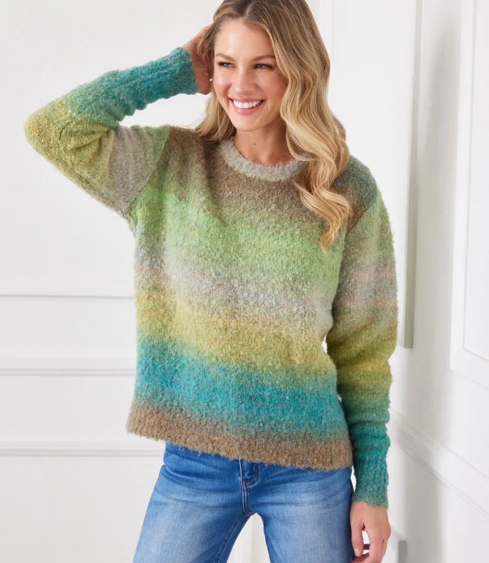 Ombre Boucle Sweater