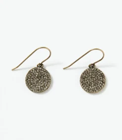 Pavé Disc Earrings