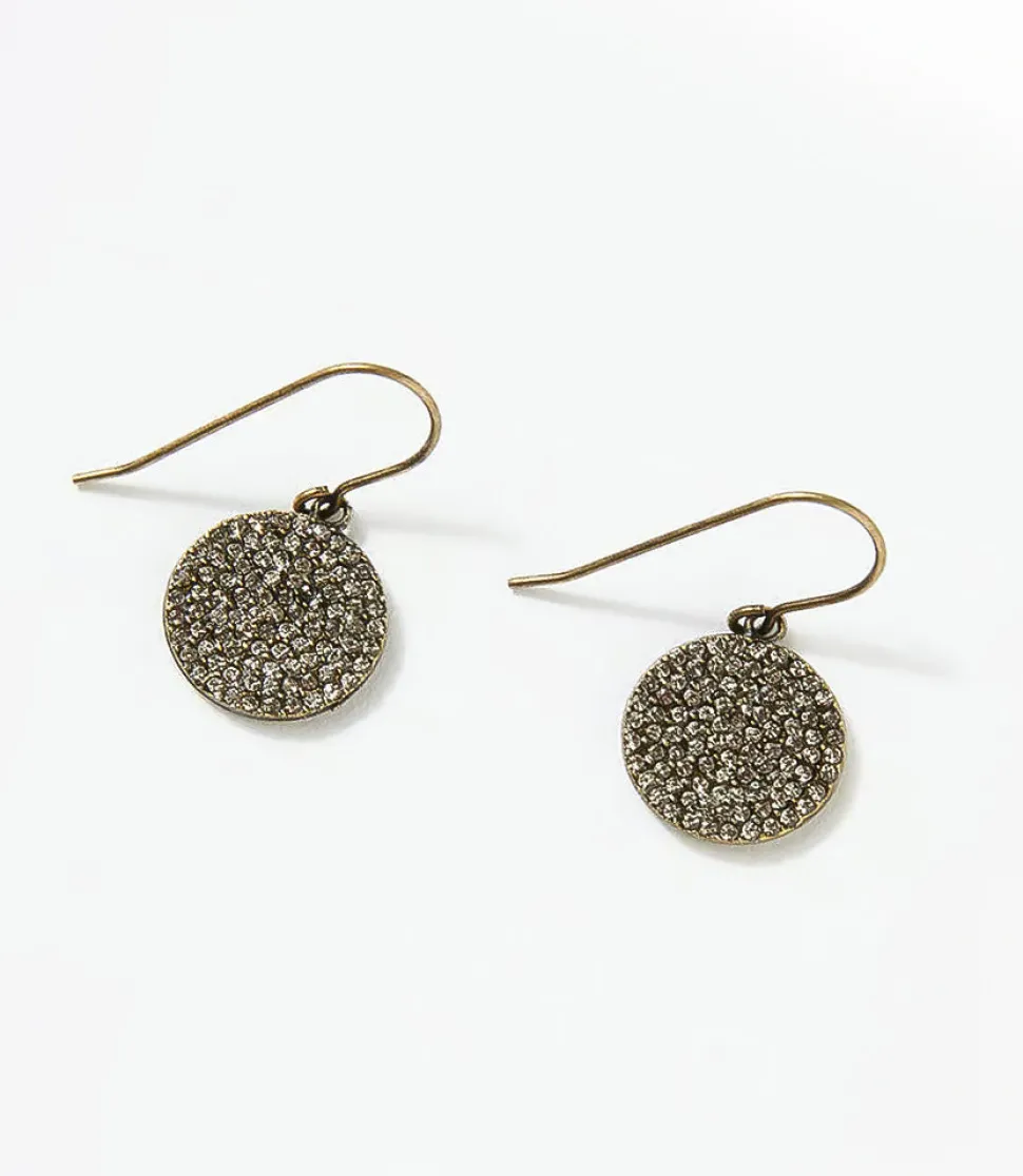 Pavé Disc Earrings