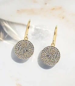 Pavé Disc Earrings