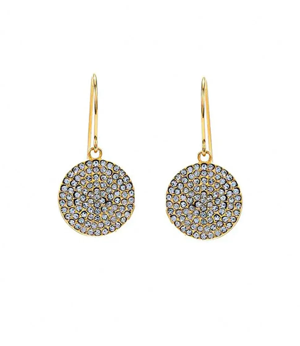 Pavé Disc Earrings