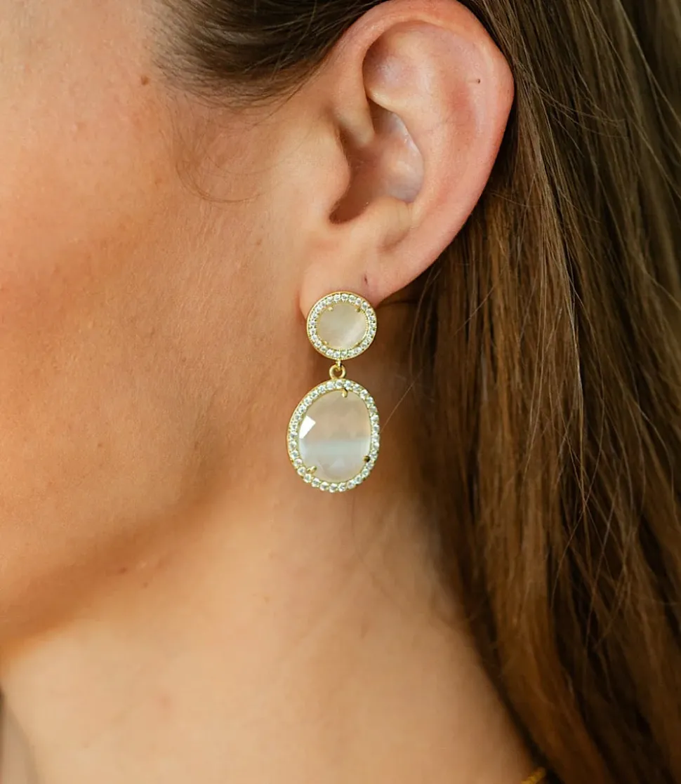 Pavé Double Drop Earrings