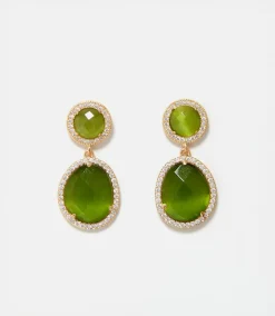 Pavé Double Drop Earrings