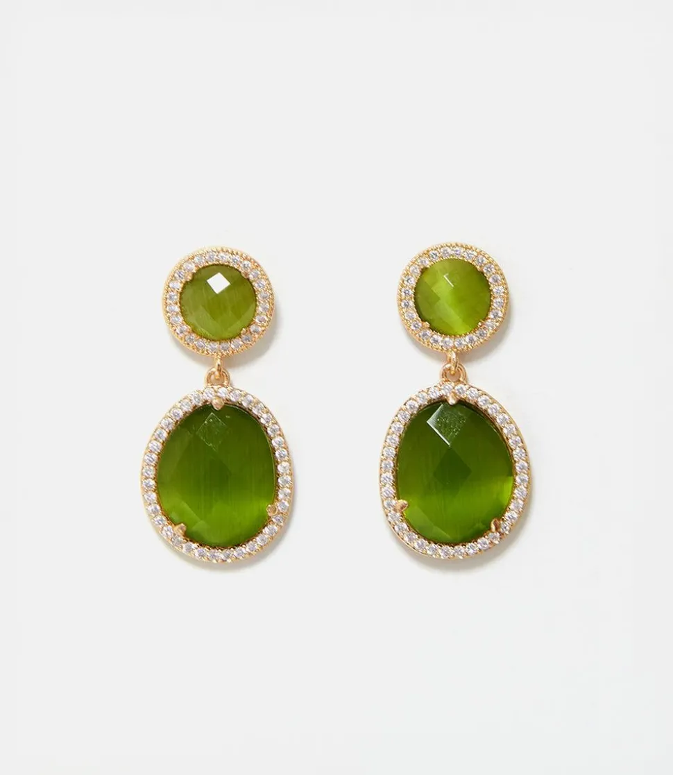 Pavé Double Drop Earrings