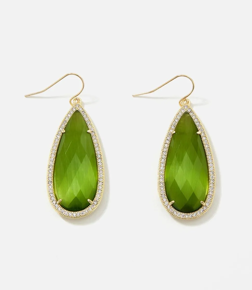 Pavé Long Teardrop Earrings