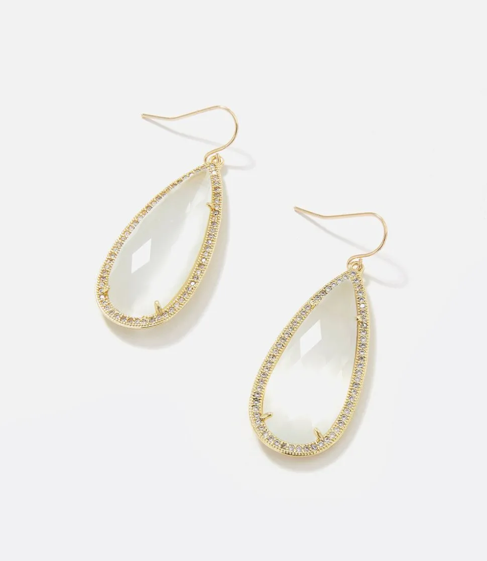 Pavé Long Teardrop Earrings