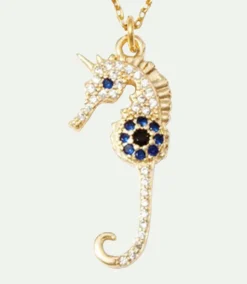 Pavé Seahorse Necklace
