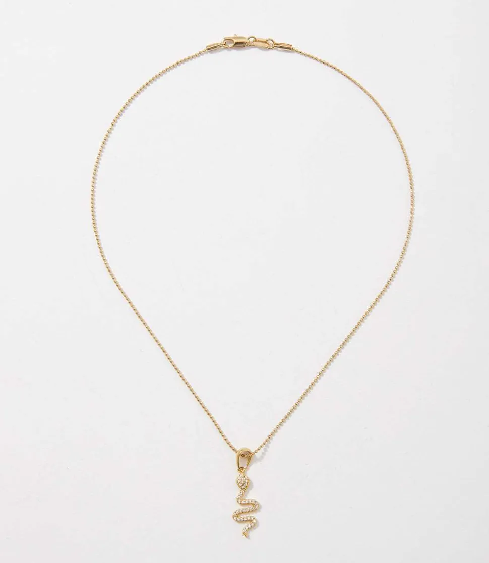 Pavé Snake Necklace