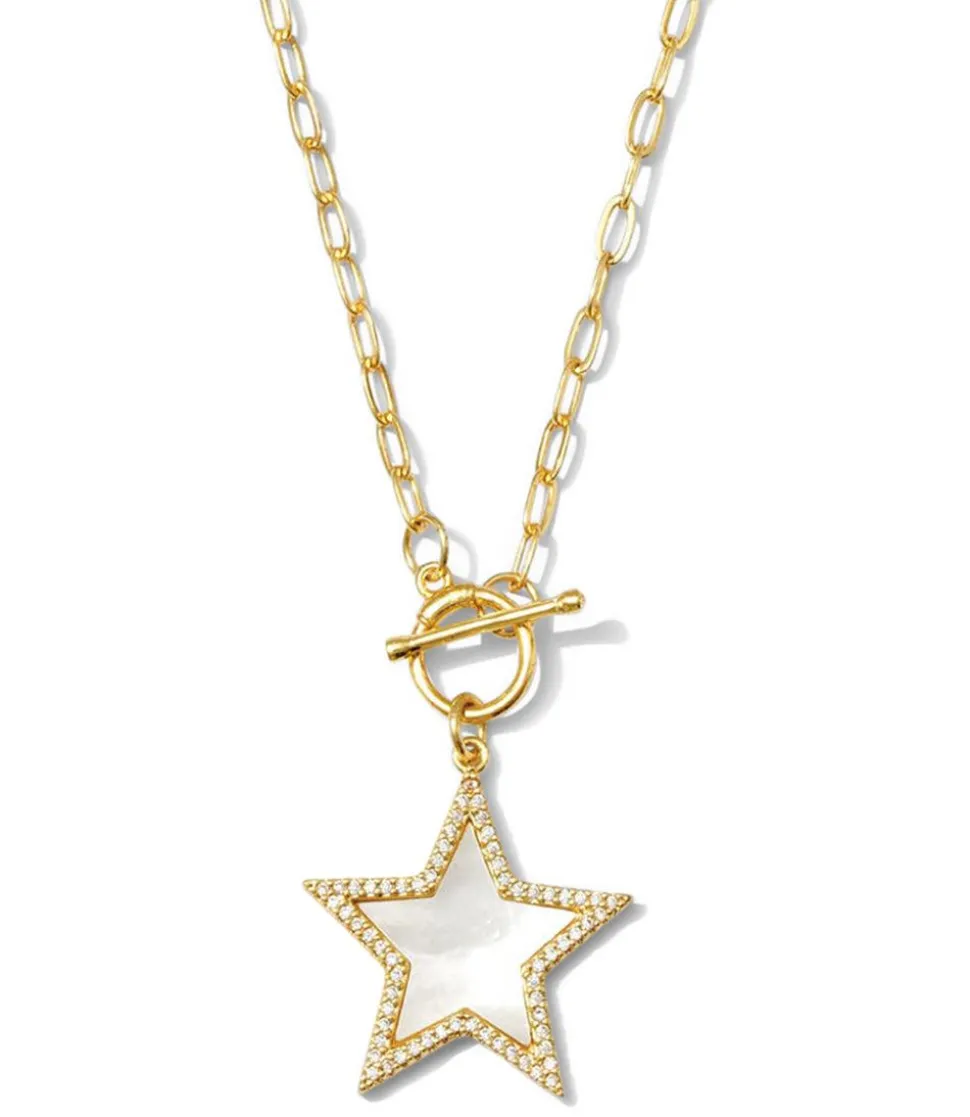 Pavé Star Toggle Necklace