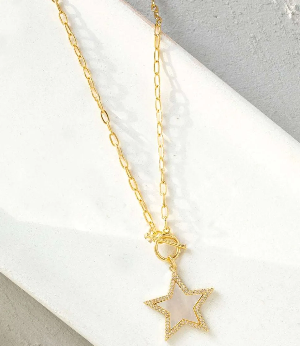Pavé Star Toggle Necklace