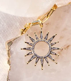 Pavé Sunburst Necklace