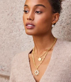 Pavé Sunburst Necklace