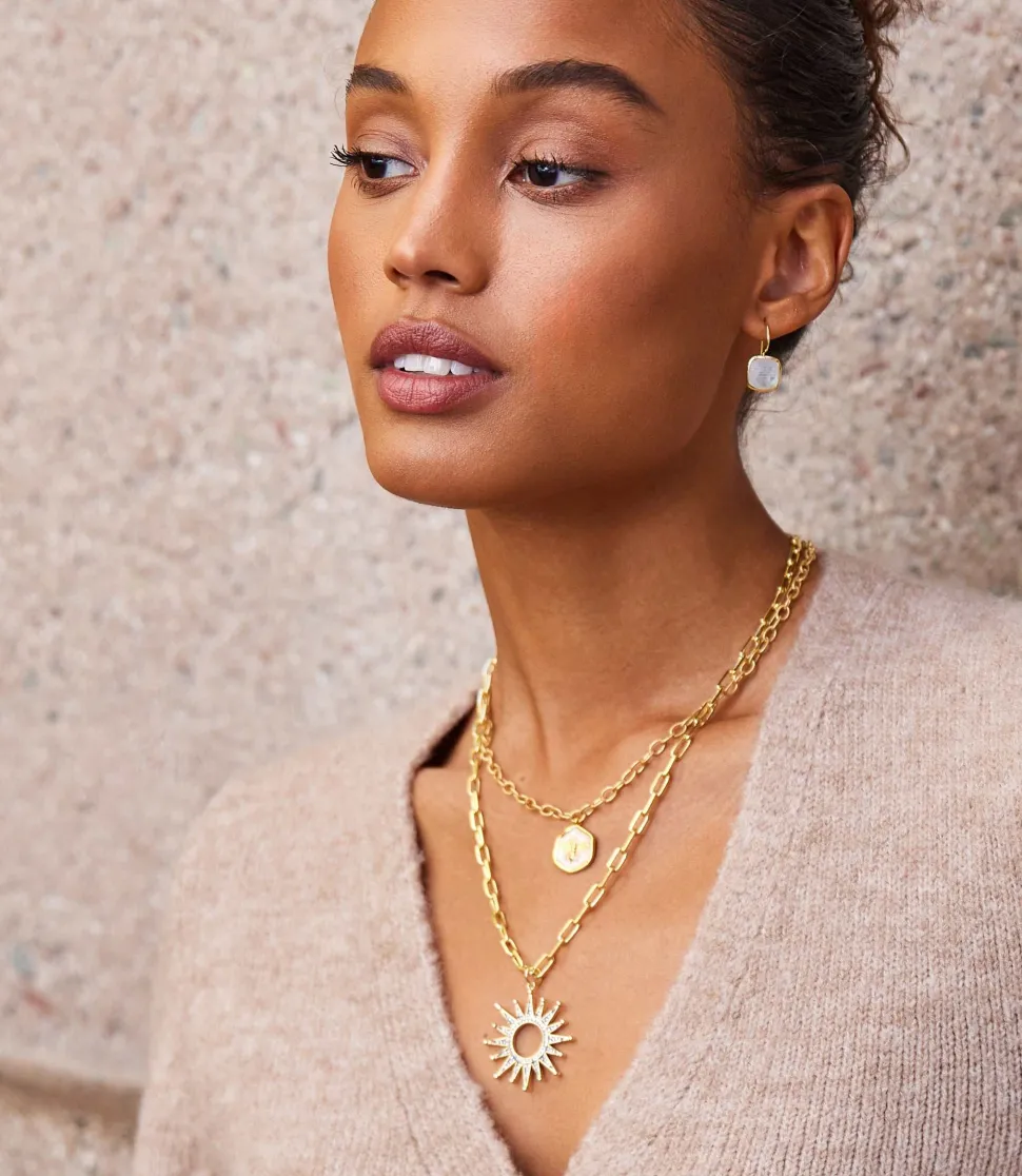 Pavé Sunburst Necklace