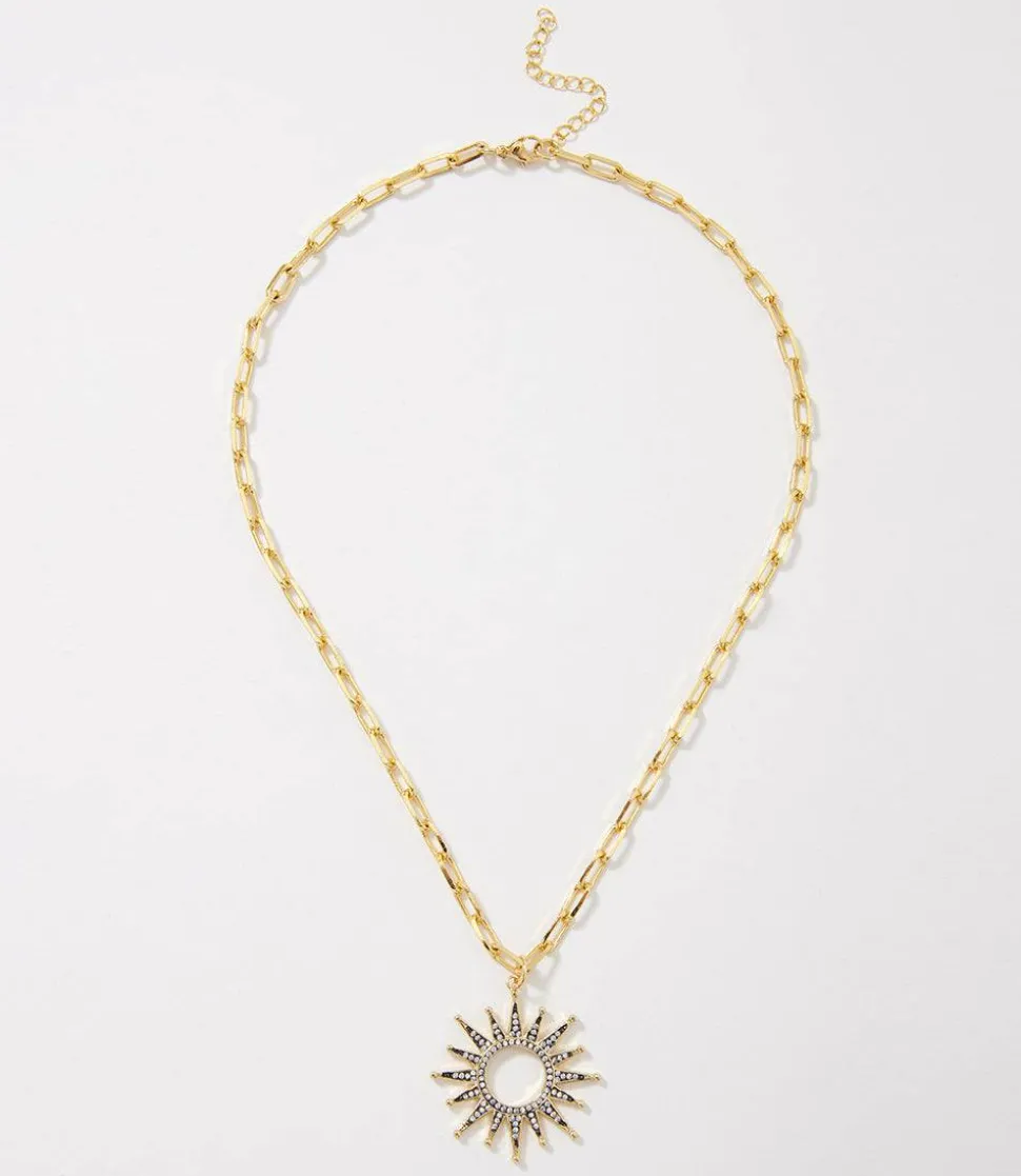 Pavé Sunburst Necklace