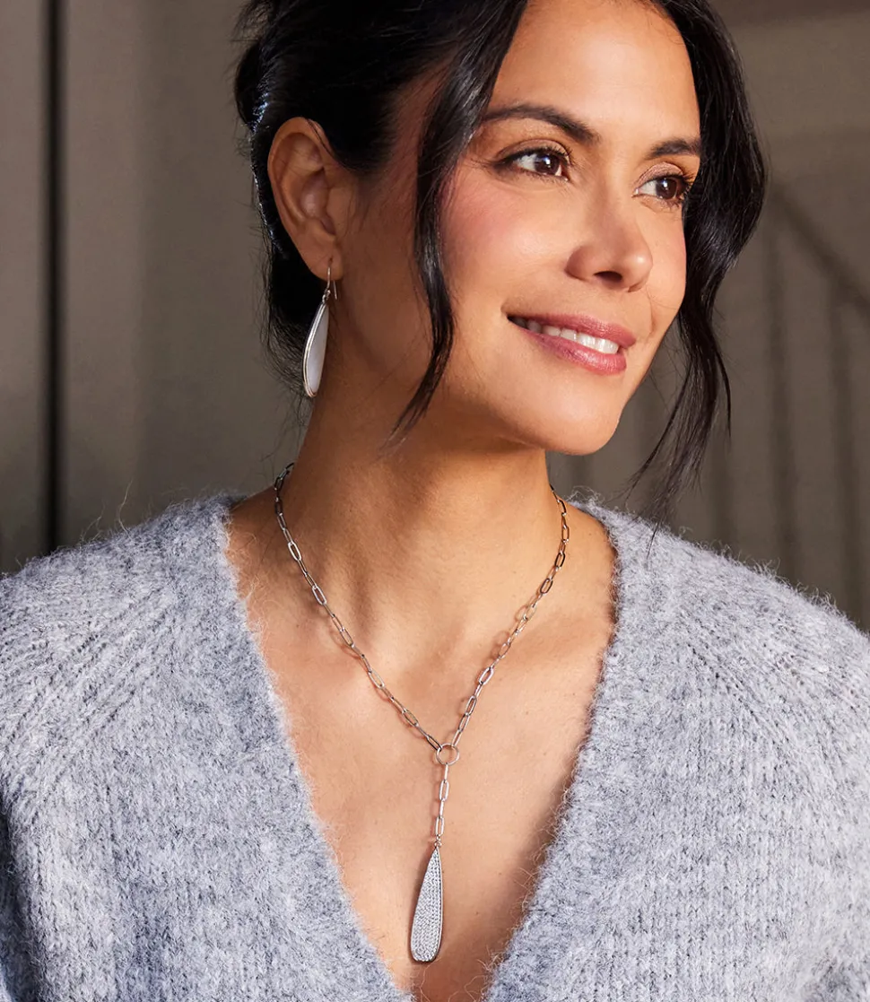 Pavé Teardrop Necklace