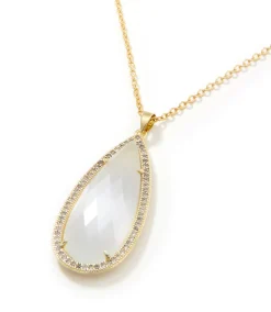 Pavé Teardrop Pendant Necklace