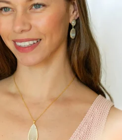 Pavé Teardrop Pendant Necklace