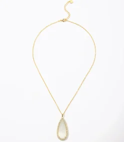 Pavé Teardrop Pendant Necklace