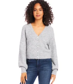 Pearl Button Cardigan Sweater