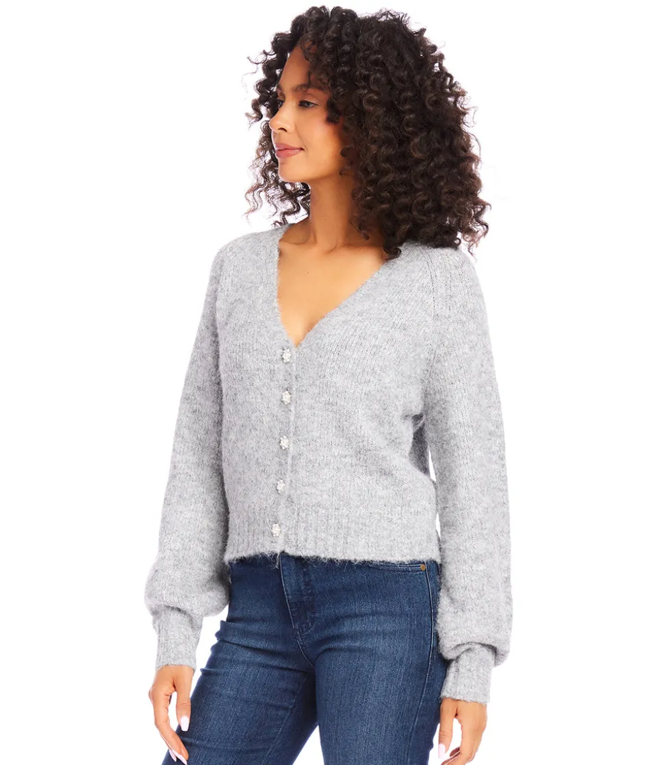 Pearl Button Cardigan Sweater