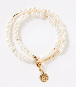 Pearl Double Wrap Bracelet