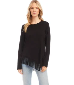 Petite Size Asymmetric Fringe Top