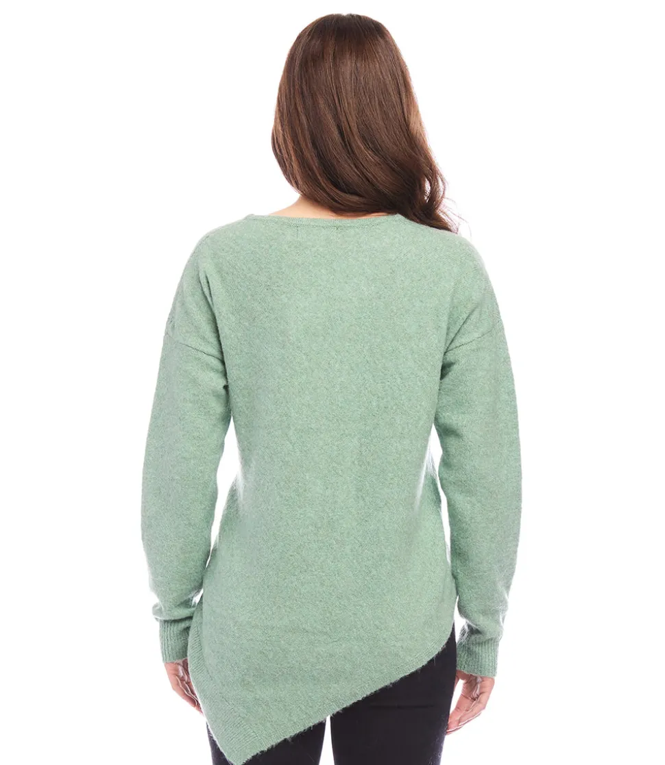 Petite Size Asymmetric Hem Sweater