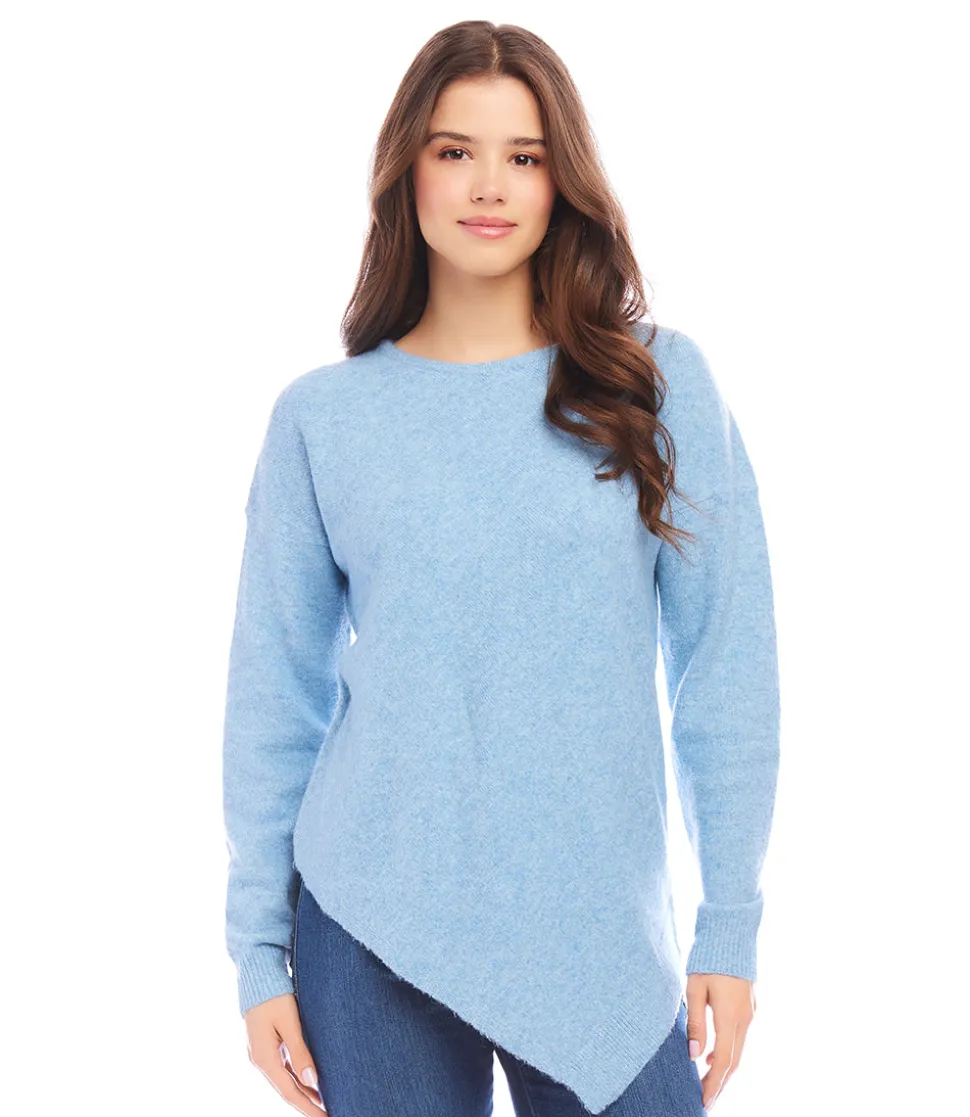 Petite Size Asymmetric Hem Sweater