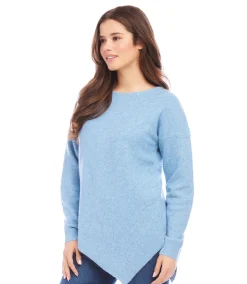 Petite Size Asymmetric Hem Sweater