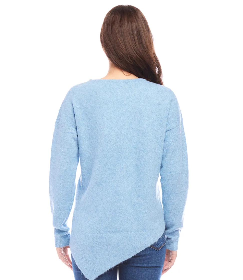 Petite Size Asymmetric Hem Sweater