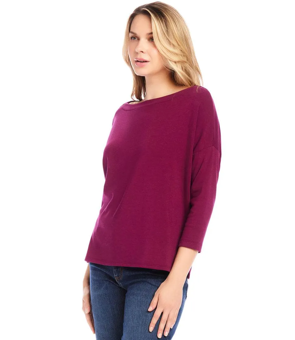 Petite Size Boatneck Top