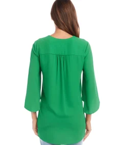 Petite Size Bracelet Sleeve Asymmetric Top