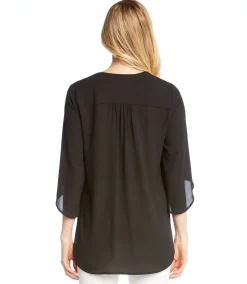 Petite Size Bracelet Sleeve Asymmetric Top