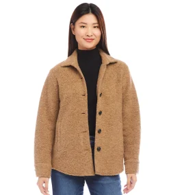 Petite Size Brushed Shirt Jacket