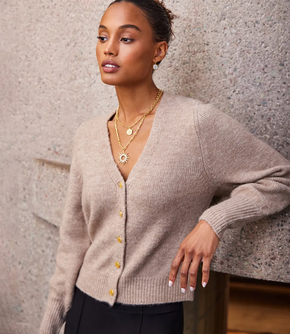 Petite Size Button Up Cardigan Sweater