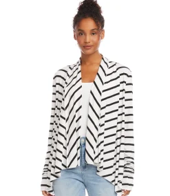 Petite Size Drape Front Cardigan