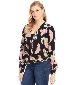 Petite Size Drape Front Top