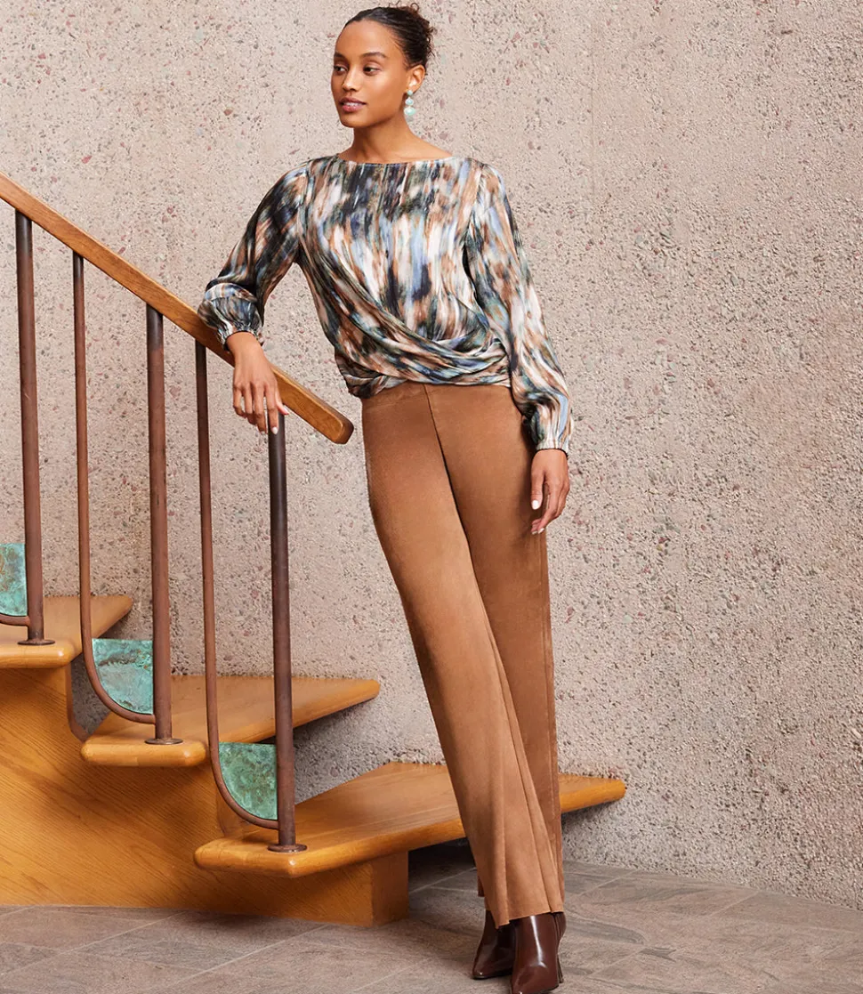 Petite Size Faux Suede Presley Pants