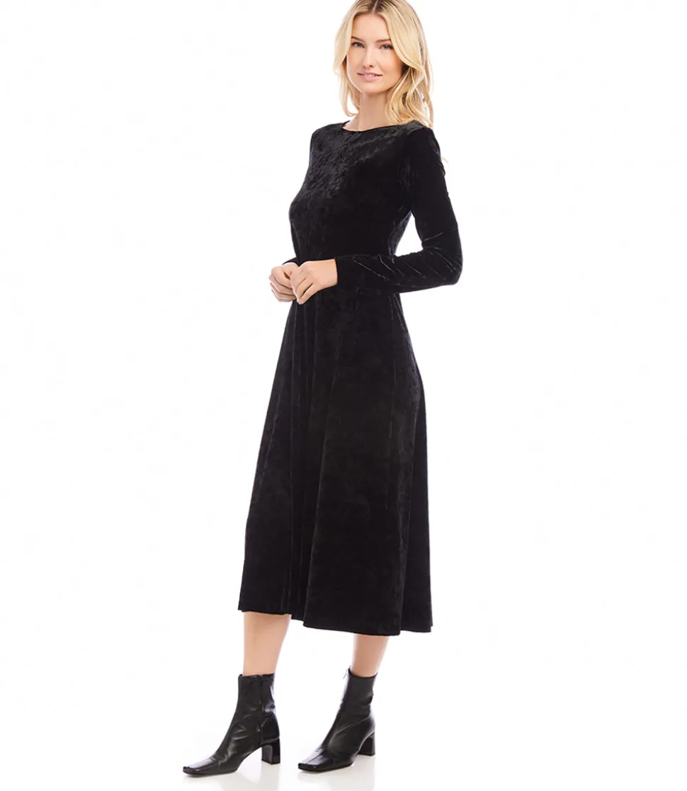 Petite Size Kate Velvet Midi Dress