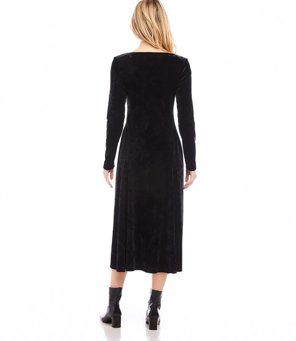 Petite Size Kate Velvet Midi Dress